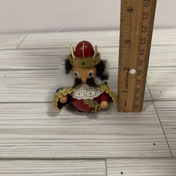 Vintage Steinbach Mini Wood Viking King Figure Imperfect - Picture 7 of 8